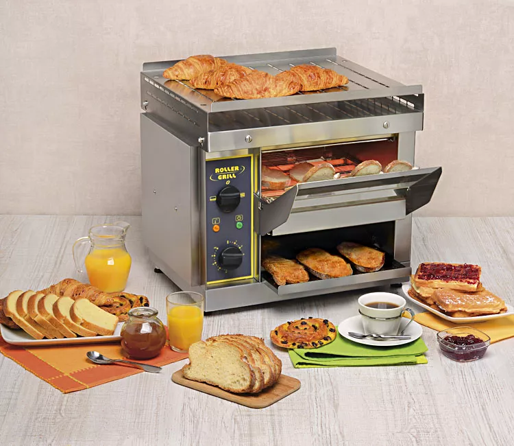 Infrared conveyor toaster for breakfast