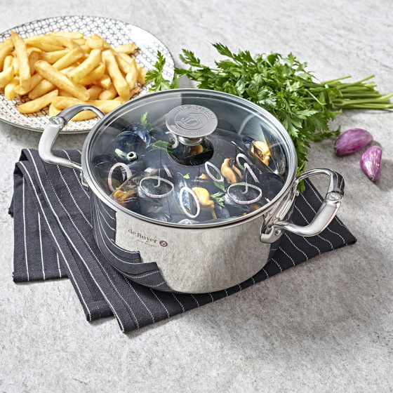 Stainless steel stewpan MILADY with glass lid