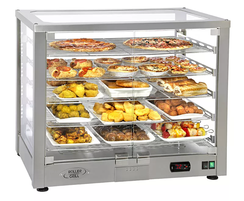 Ventilated heated display showcase – 3 grids